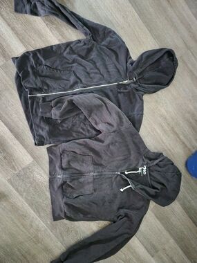 Sonoma Black Zip Hoodie Sweatshirts Size Medium